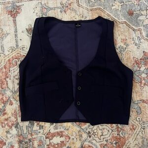 Stylish Navy Blue Vest